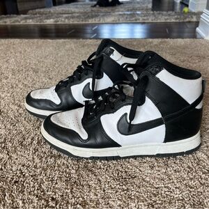 Nike panda high dunks size 8